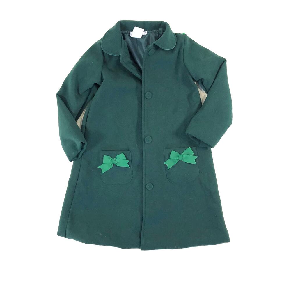 GIRLS FOREST GREEN WINTER COAT SIZE 5